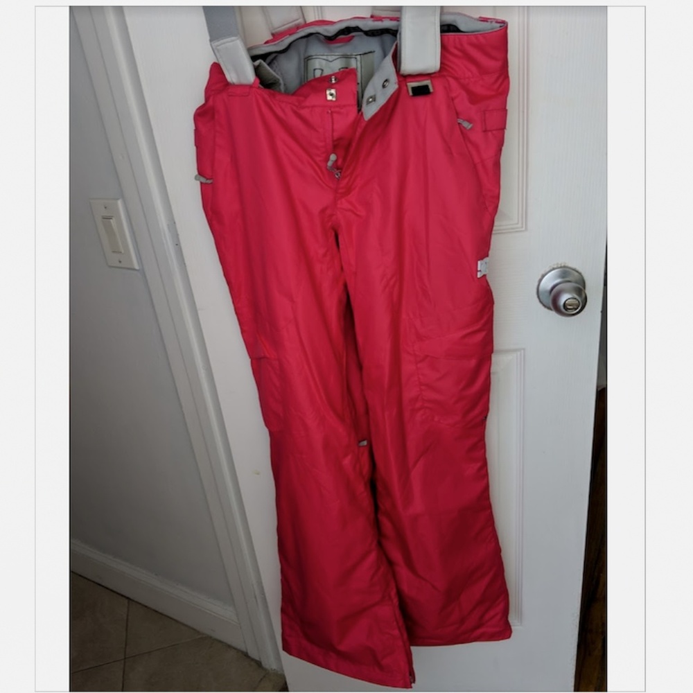 DC Ski Snow Pants - Hot Pink - suspenders